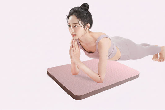 Abdominal Wheel Flat Support Mat Yoga Kneeling Mat Thickened Ankle Pilates Balance Soft Collapse Mat Tpe Material Kneeling Mat