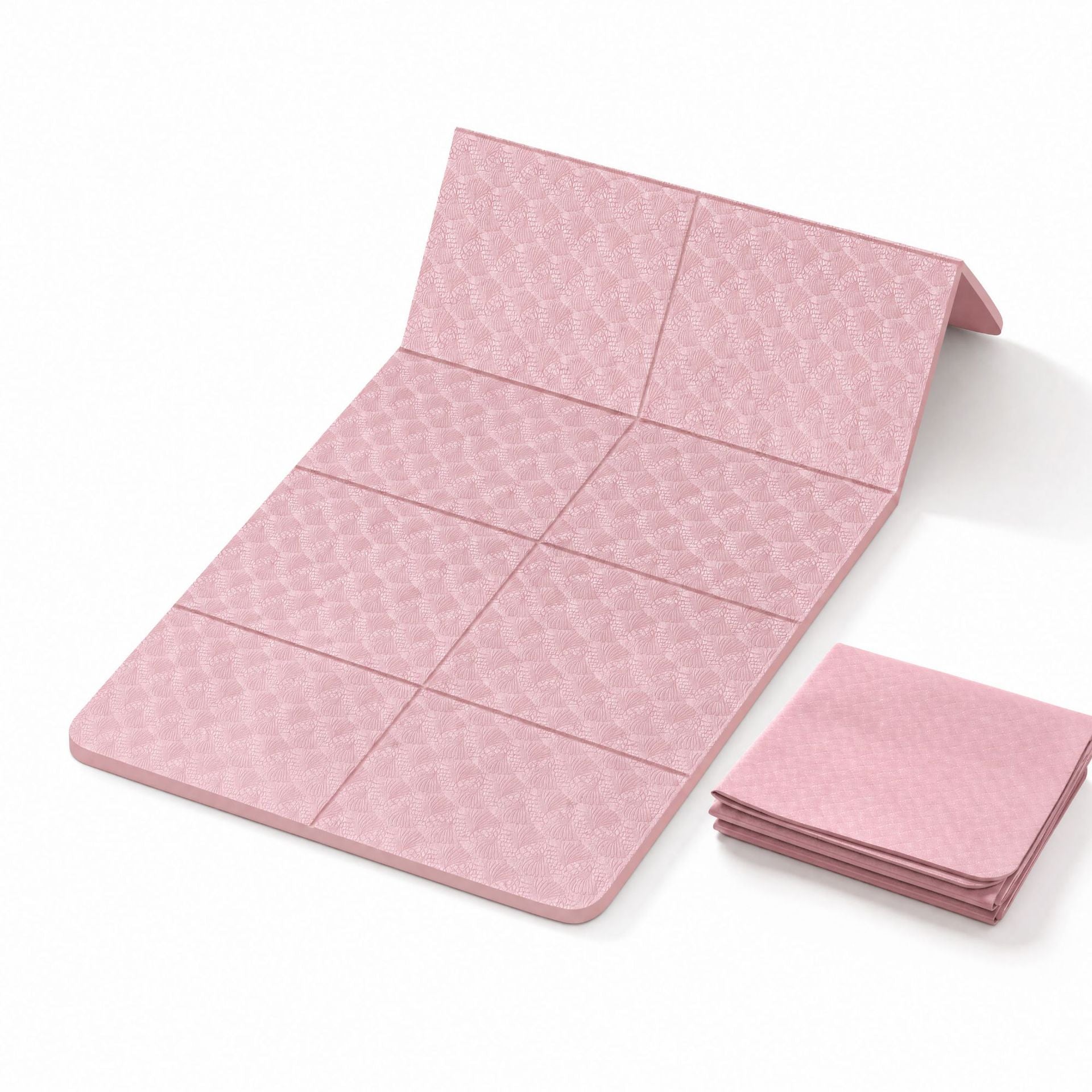 Tpe Foldable Yoga Mat, Portable Non-Slip Home Fitness Mat, Thickened Mat For Sleeping, Silent Mat For Student Dormitories
