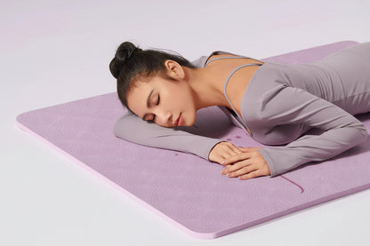Manufacturer Tpe Yoga Mat Non-Slip Thickened Widened Shock-Absorbing Jump Rope Dance Fitness Mat Home Exercise Mat Dropshipping