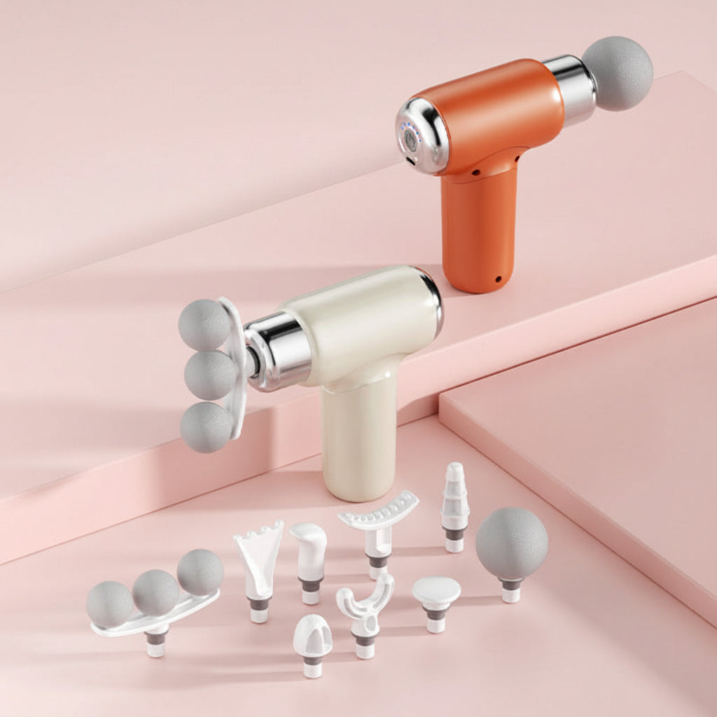 Three-Head Fascia Gun Cross-Border Household Mini Massager Neck Mask Gun Multi-Functional Massage Gift Souvenir Wholesale